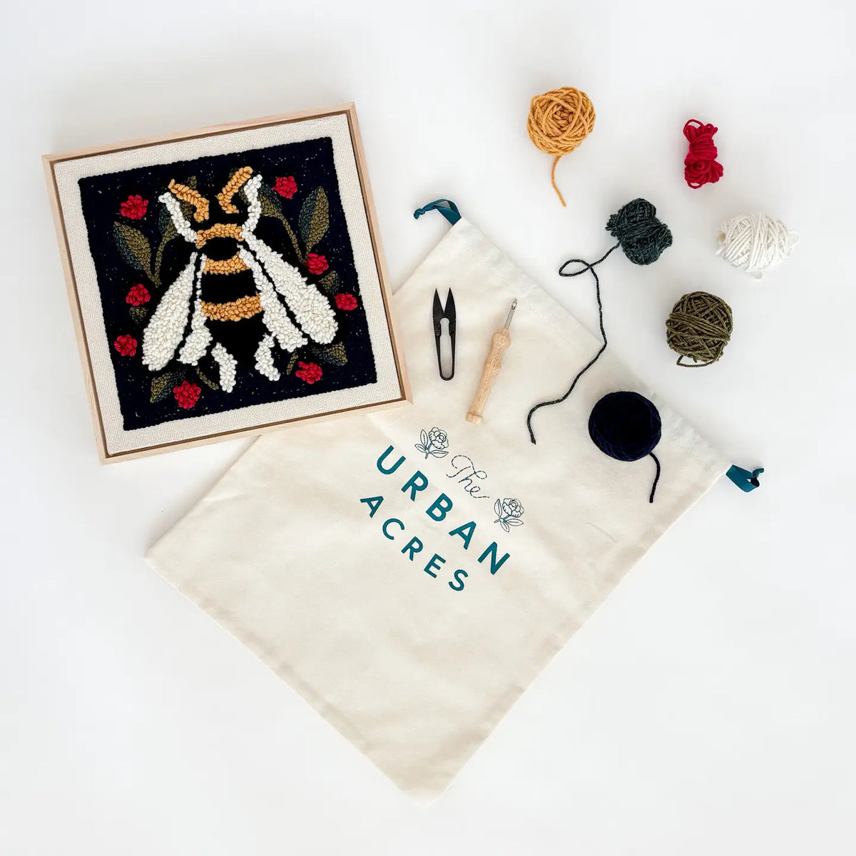 Spring Bee Punch Needle Frame Kit – Kazoodles Toys