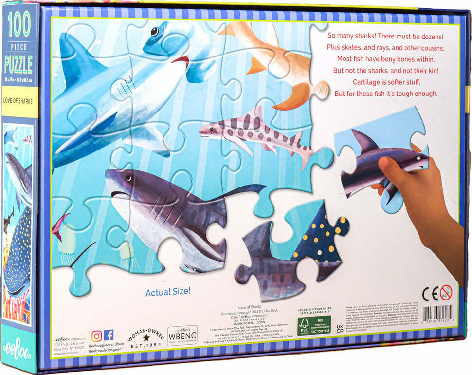 Love of Sharks 100 Piece Puzzle
