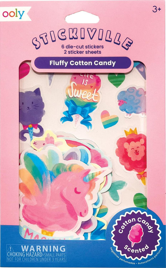 Stickiville Stickers: Fluffy Cotton Candy - Scented (2 Sheets & 6 Die-Cut)
(Paper)