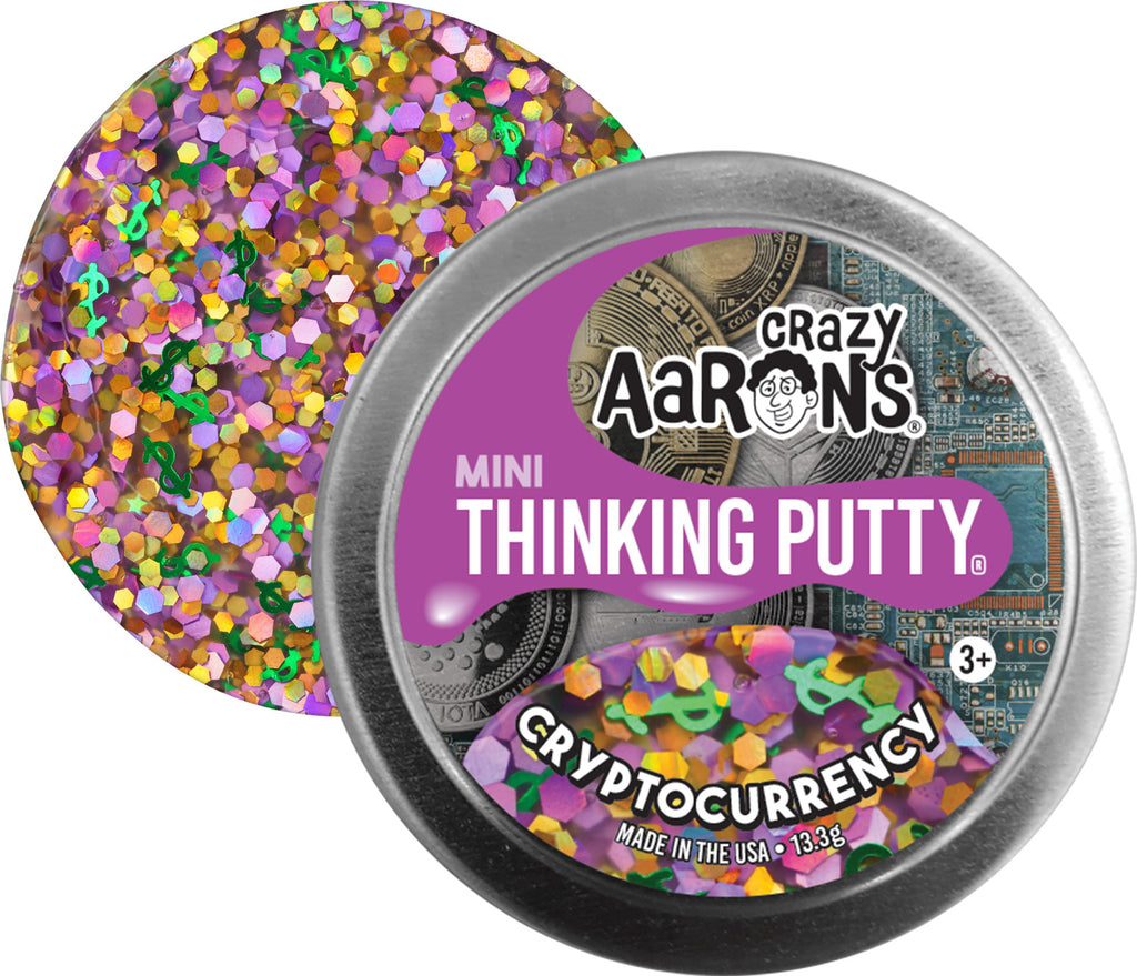 Cryptocurrency Thinking Putty 2" Tin
