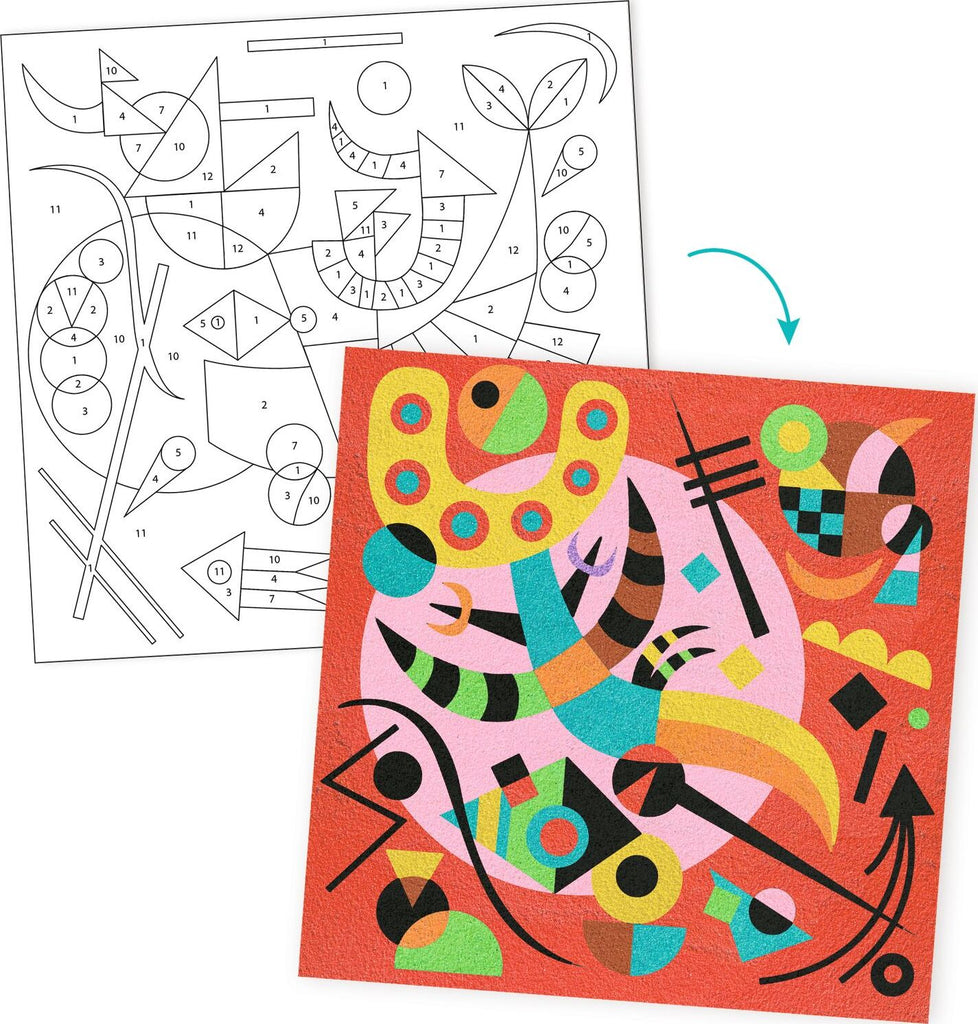 DJECO Abstract Inspired by Vassily Kandinsky Color Sands Art Kit