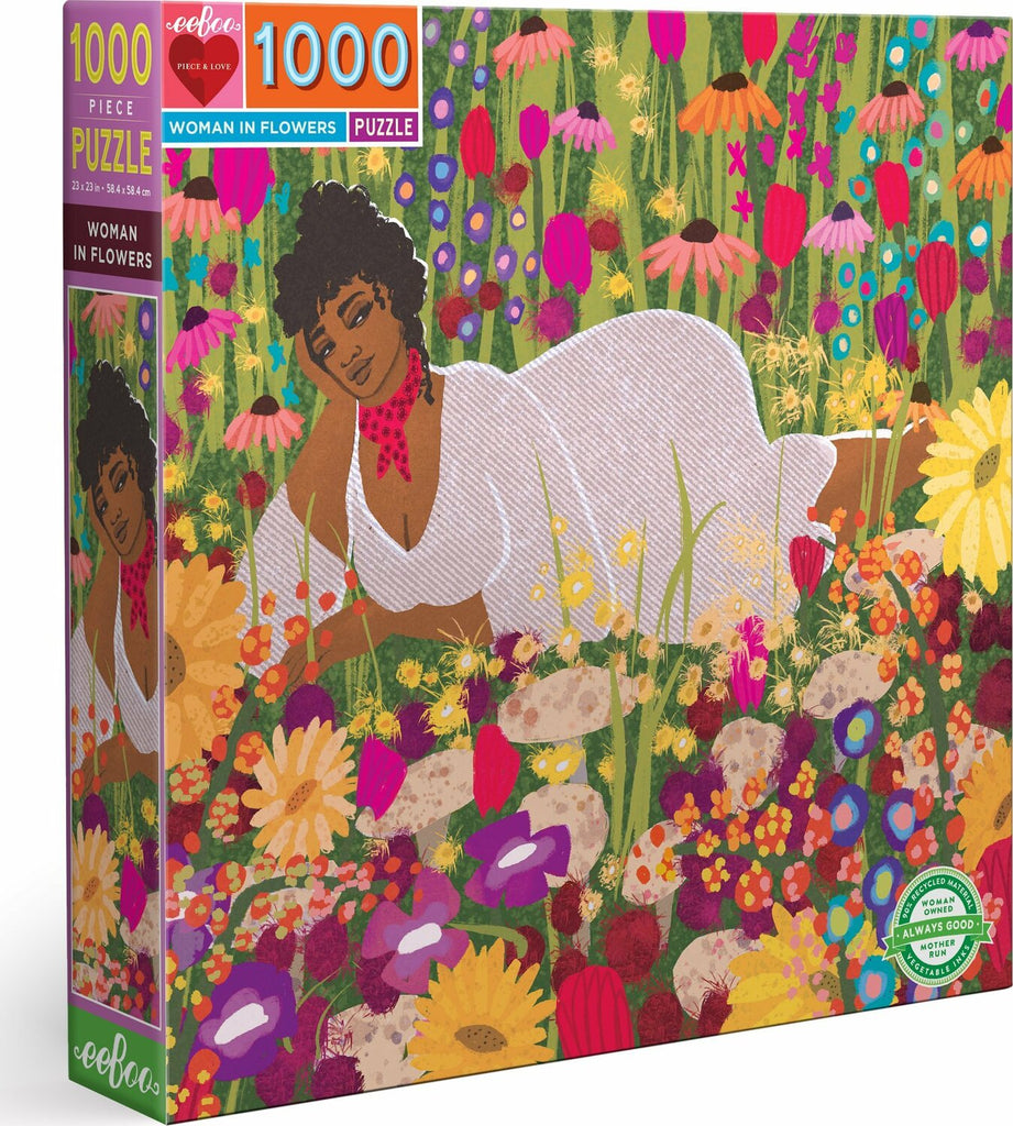 Woman In Flowers 1000 Piece Puzzle