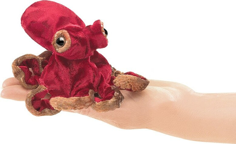 Mini Red Octopus Finger Puppet