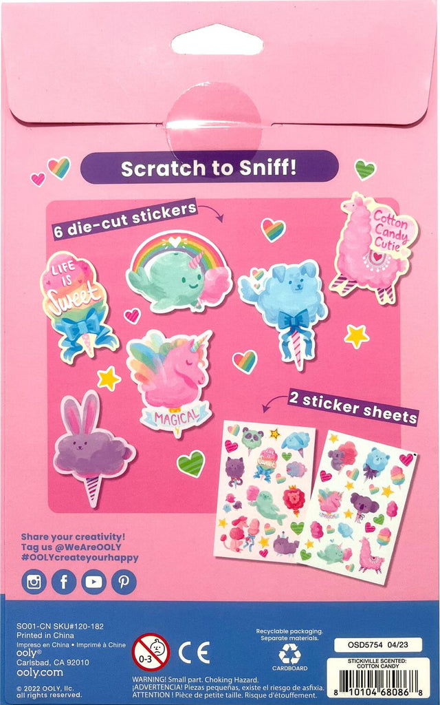 Stickiville Stickers: Fluffy Cotton Candy - Scented (2 Sheets & 6 Die-Cut)
(Paper)