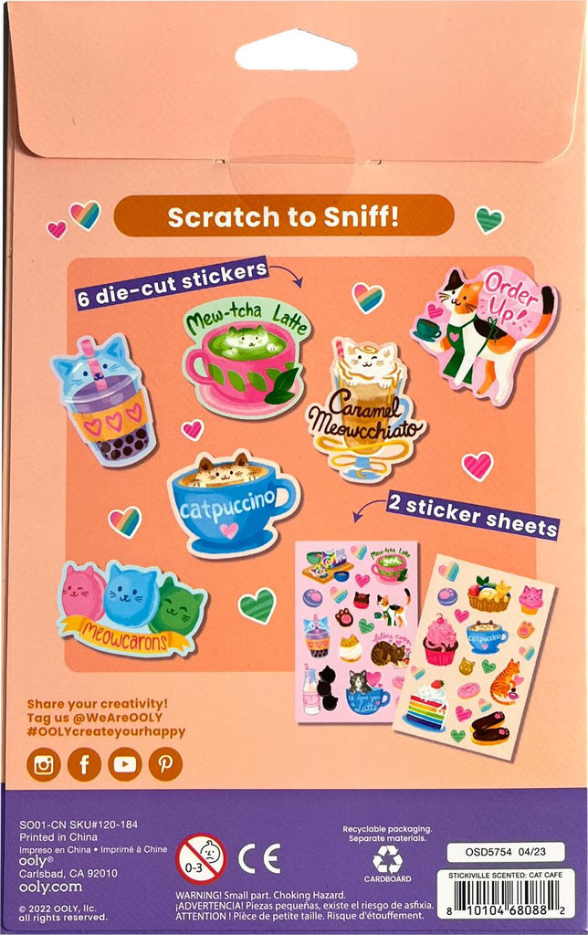 Stickiville Stickers: Cat Cafe - Scented (2 Sheets & 6 Die-Cut)
(Paper)