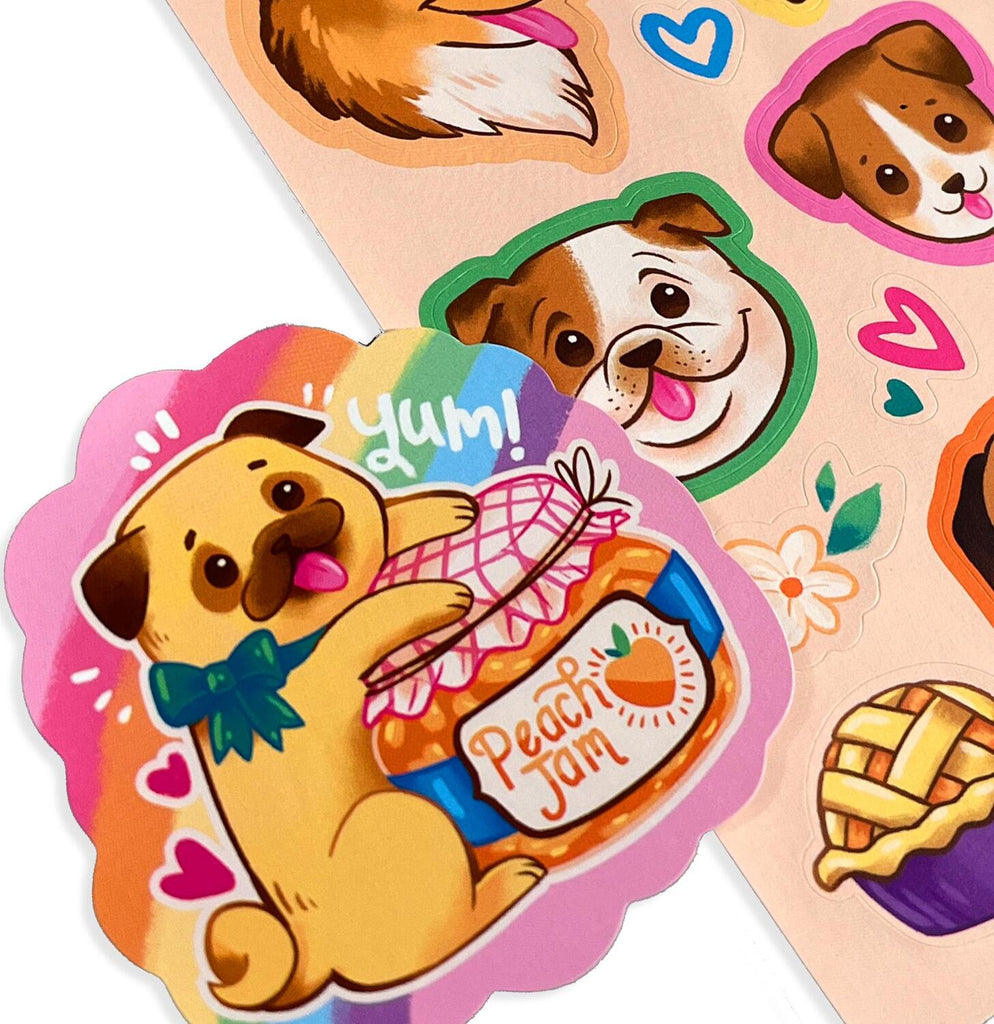 Stickiville Stickers: Puppies & Peaches - Scented (2 Sheets & 6 Die-Cut)
(Paper)
