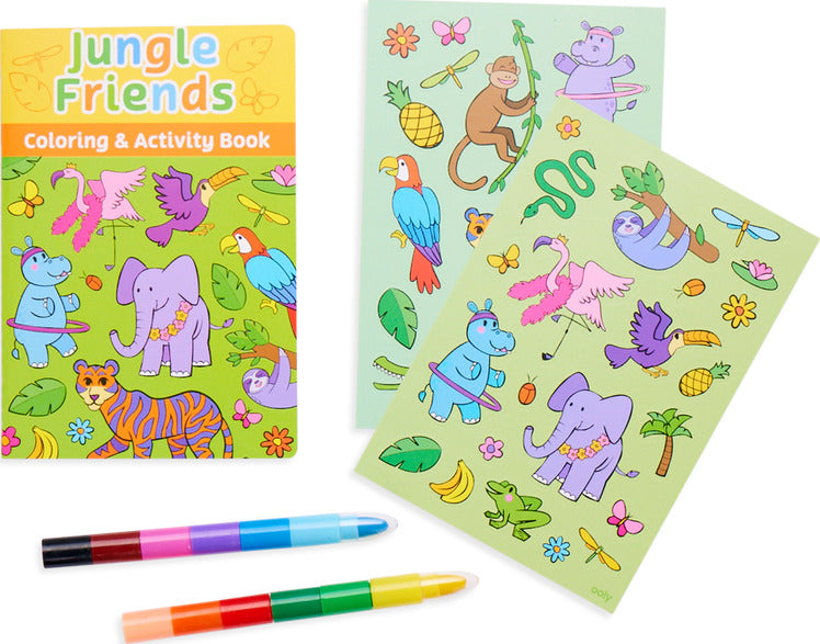 Mini Traveler Coloring and Activity Kit - Jungle Friends