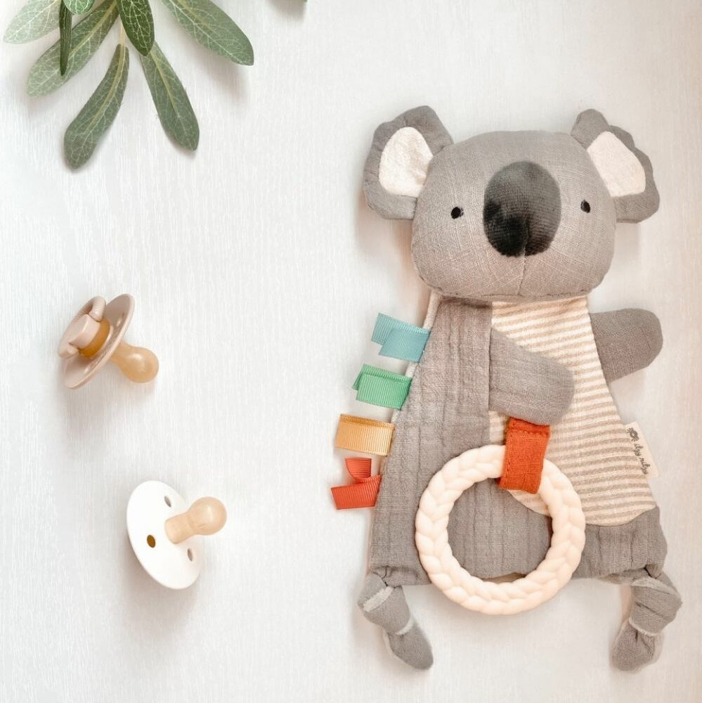 Bitzy Crinkle Sensory Crinkle Toy with Teether (Koala)