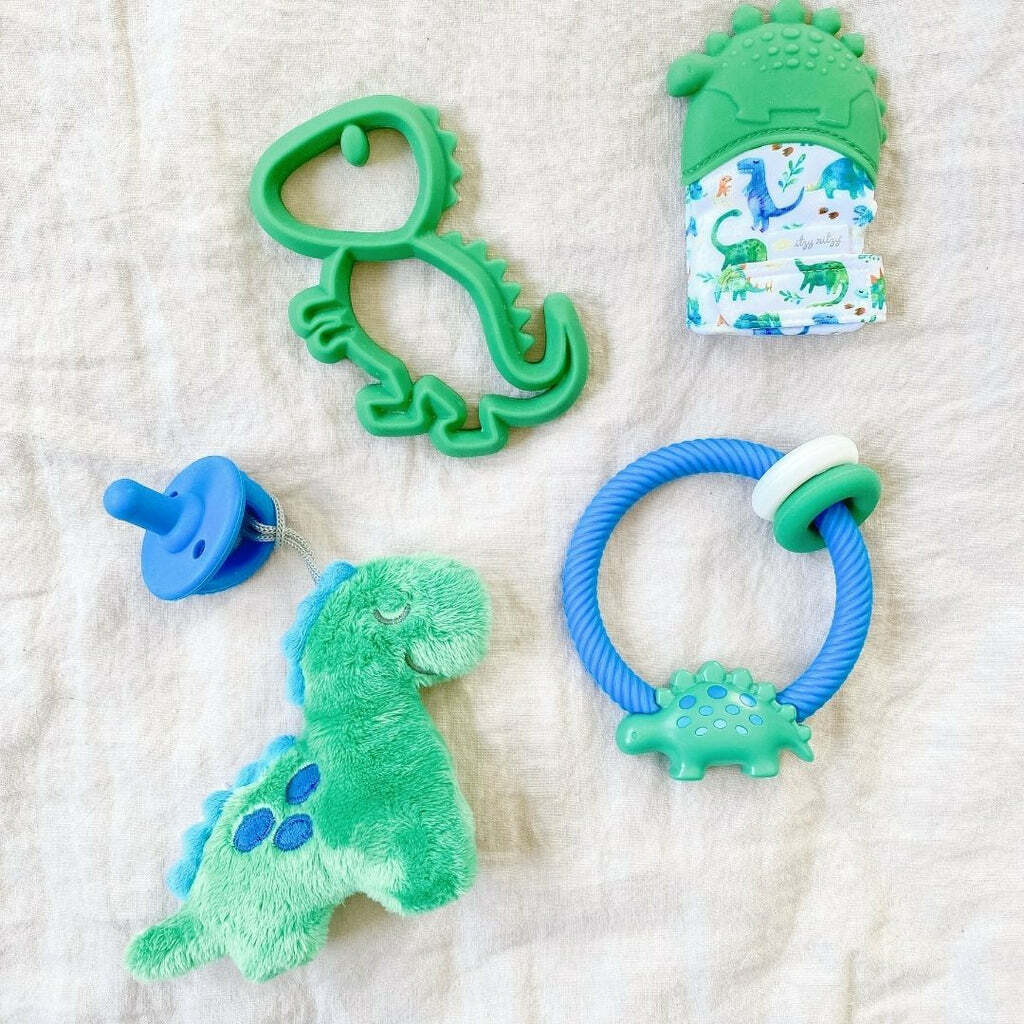 Ritzy Rattle - Silicone Teether w/ Rattle (Dino)
