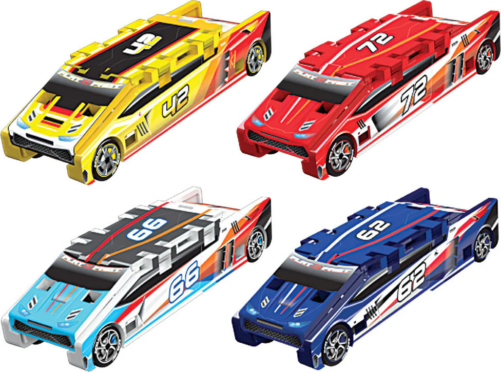 Flat 2 Fast Card Racers (Yellow)