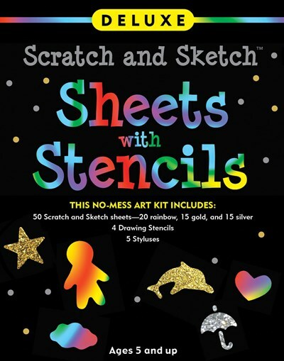 Deluxe Scratch & Sketch Sheets with Stencils