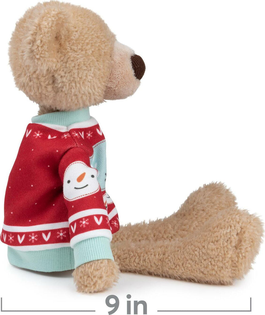 Sleigh Toothpick Bear with Holiday Sweater - 15 in