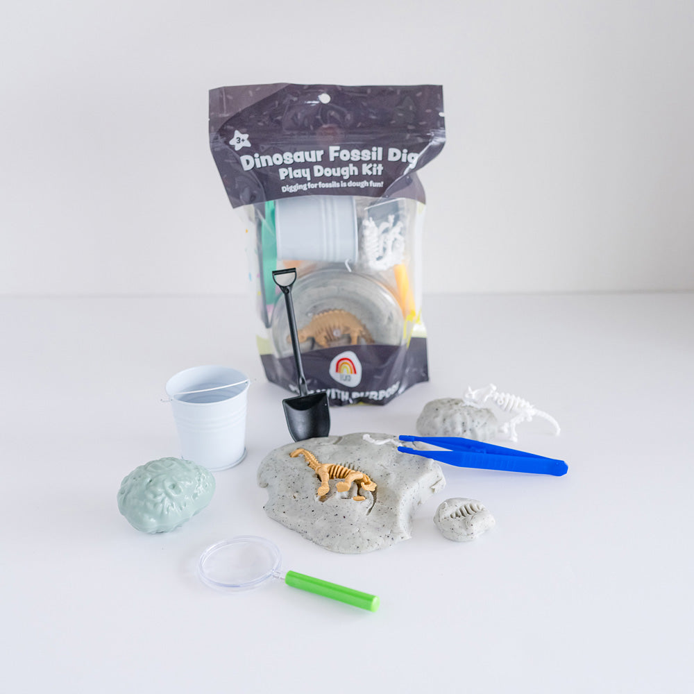 Dinosaur Fossil Dig Sensory Dough Play Kit