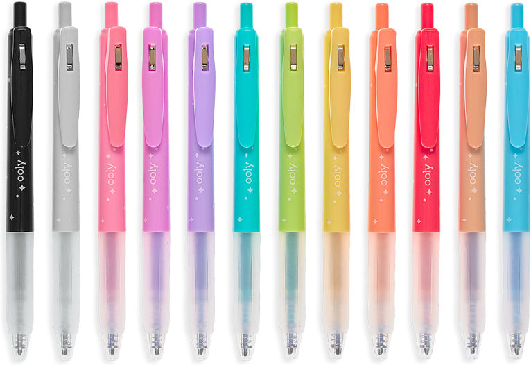 Oh My Glitter! Retractable Glitter Gel Pens - Set of 12