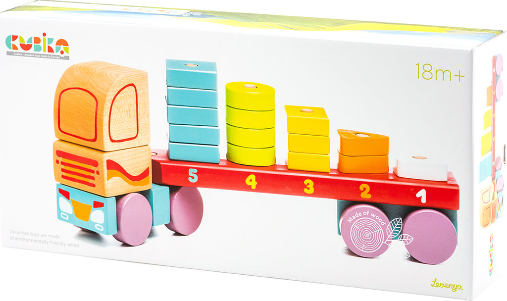 Cubika Wooden Geometric Shapes Truck
