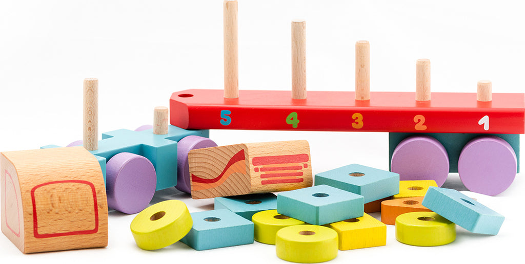 Cubika Wooden Geometric Shapes Truck